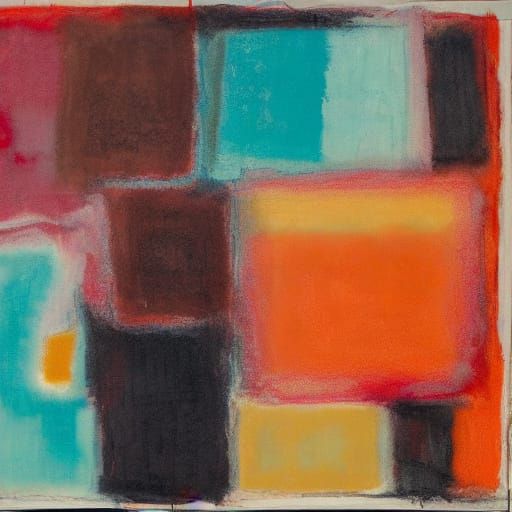Abstract Color Fields Evoke Emotion as Rothko-Inspired Art