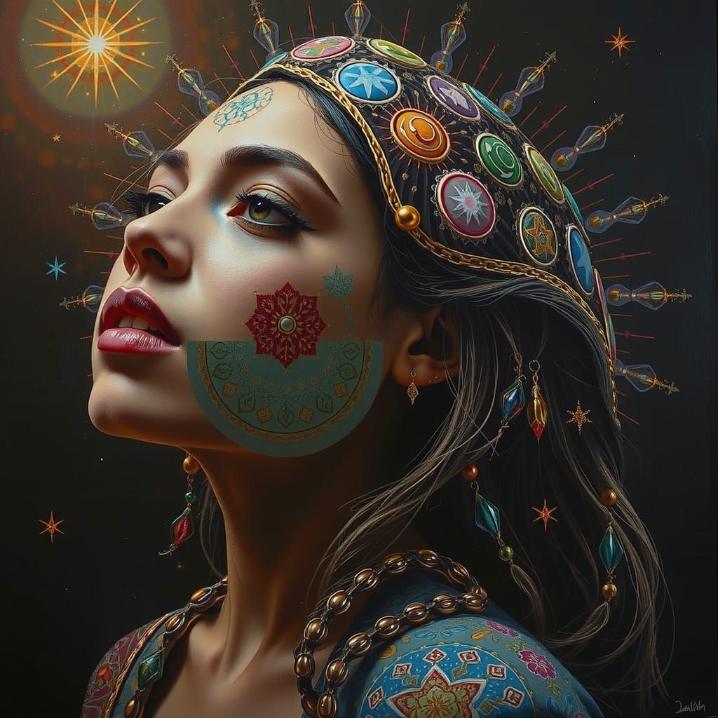 Allegorical Masterpiece Painting of Beauty and Truth