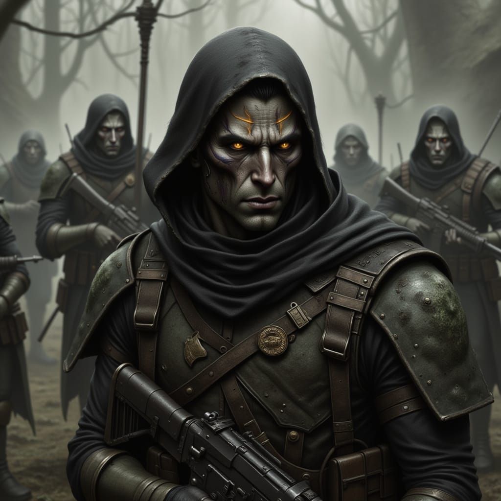 Grimdark Shadow Infantry in Digital Camouflage