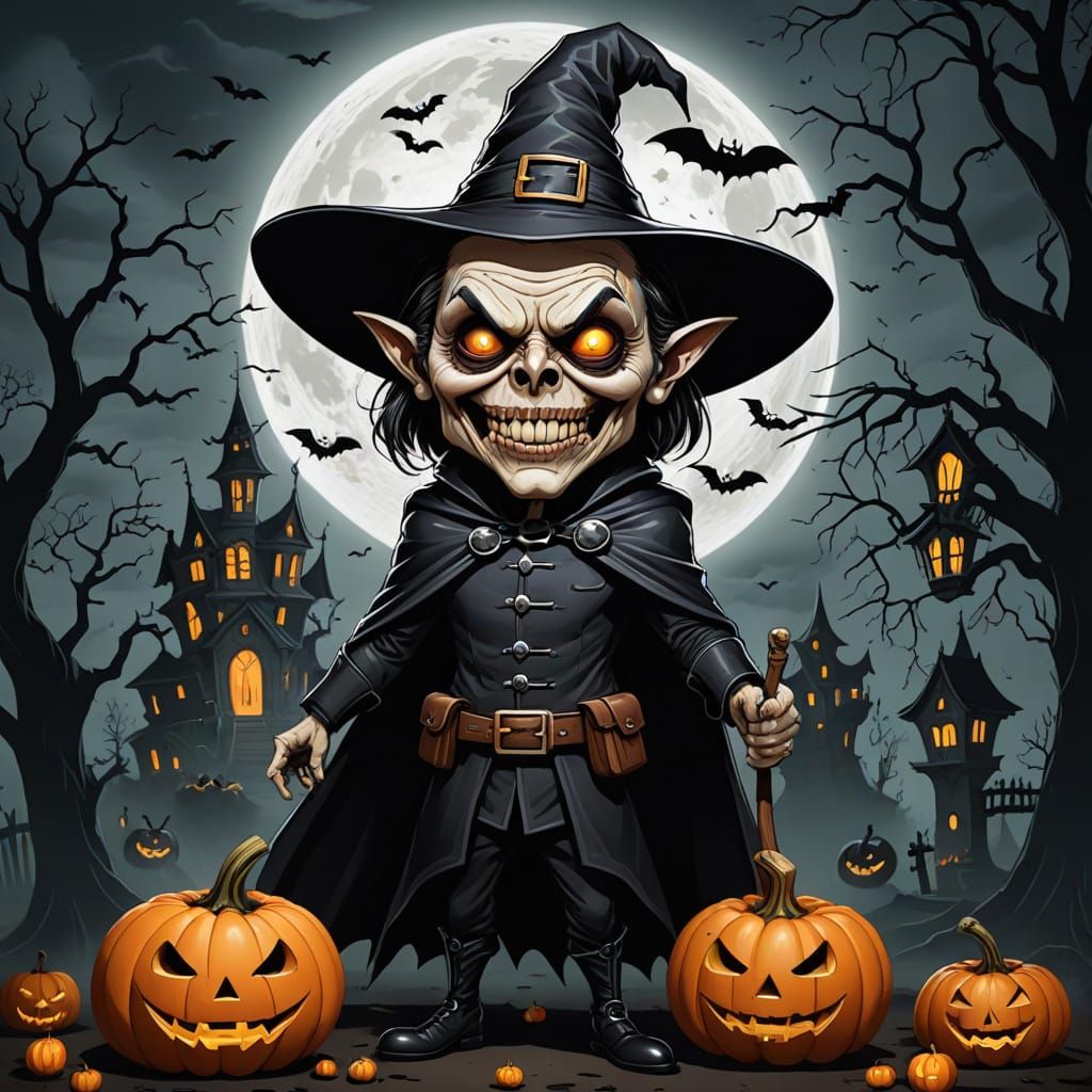 Grimdark Halloween Caricature Art