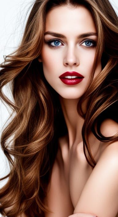 Smiling Woman with Freckles, Splash Art Style