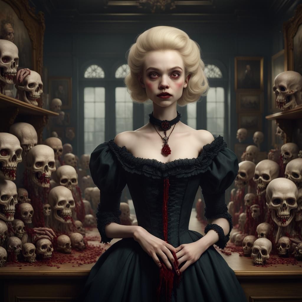 Vampire Portrait in Mark Ryden Style