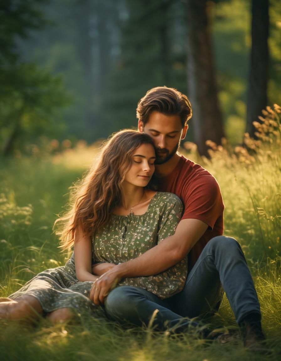 Lovers Embrace: Romantic Portrait Photography