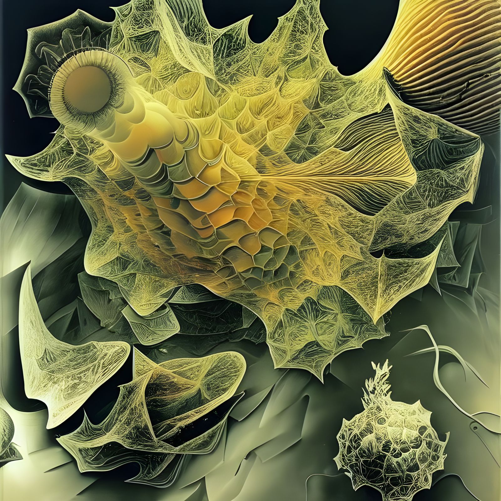 Surreal Mandelbulb Junctions in Photographic Detail