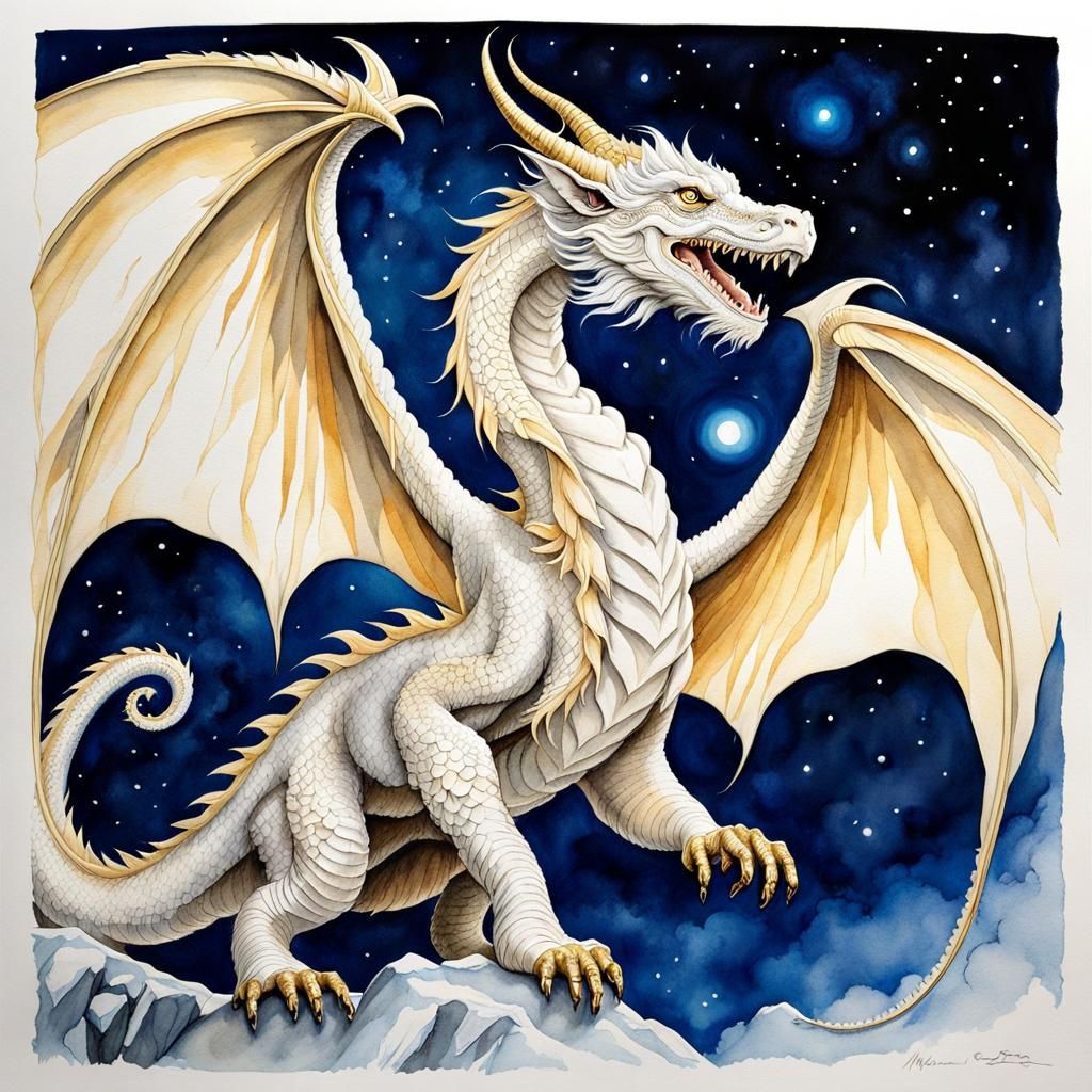 The NeverEnding Story: Fuchur and Bastian in Watercolor