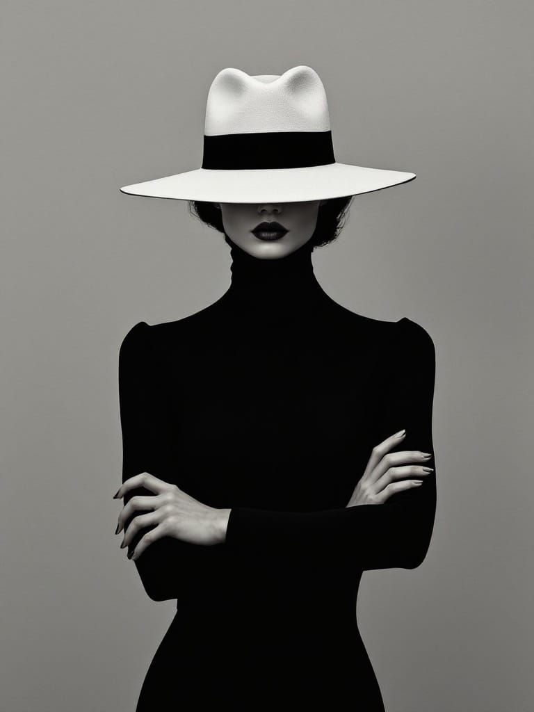 Elegant Woman in Art Deco Style Portrait