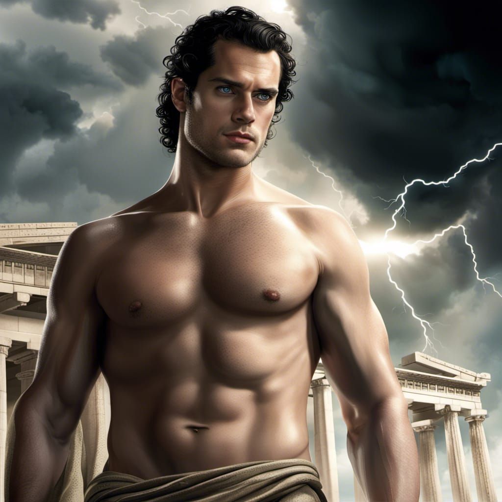 Zeus Portrait in Ancient Greek Temple