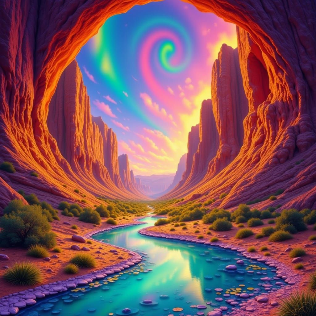 <lora:Rainbows:1.0> Prompt by KaideusAkara@KaideusAkara: Arches 5