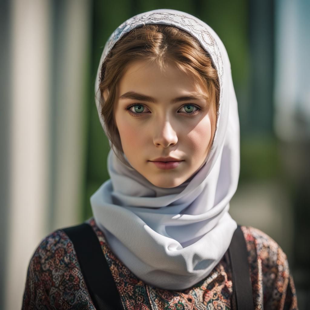 Portrait of a Chechen Girl in Grozny
