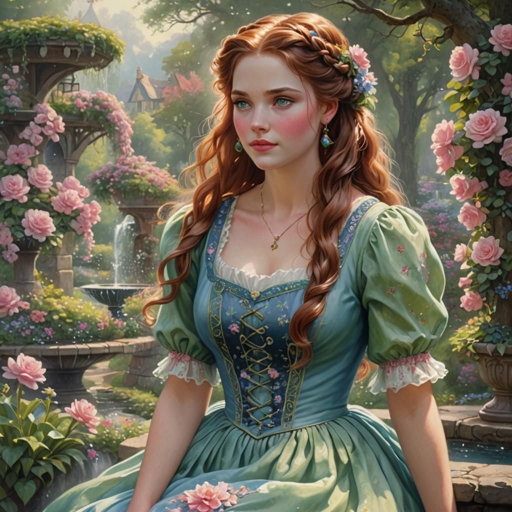 Auburn Haired Beauty by Watering Well