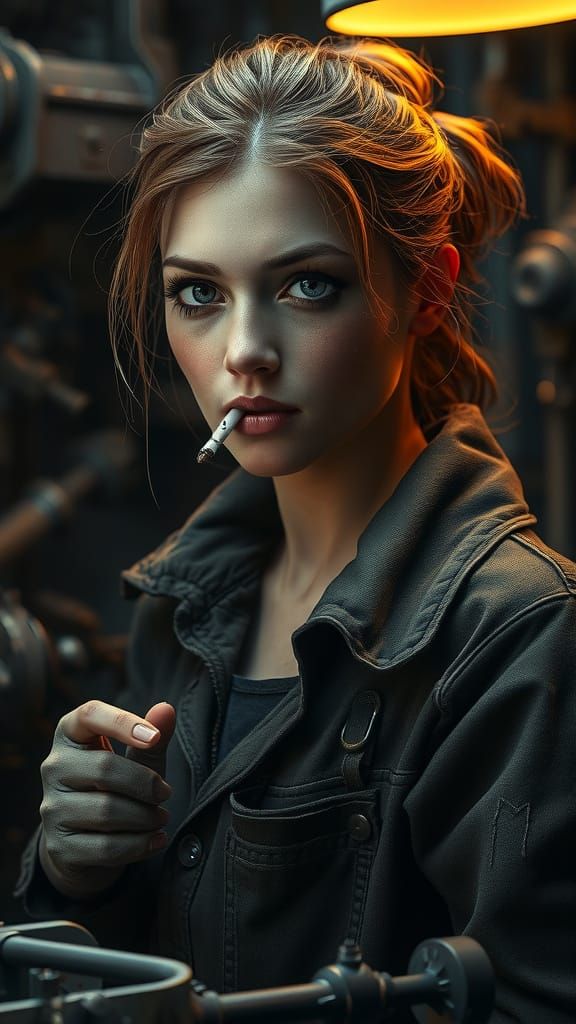 Industrial Goddess in a World of Rust and Steel