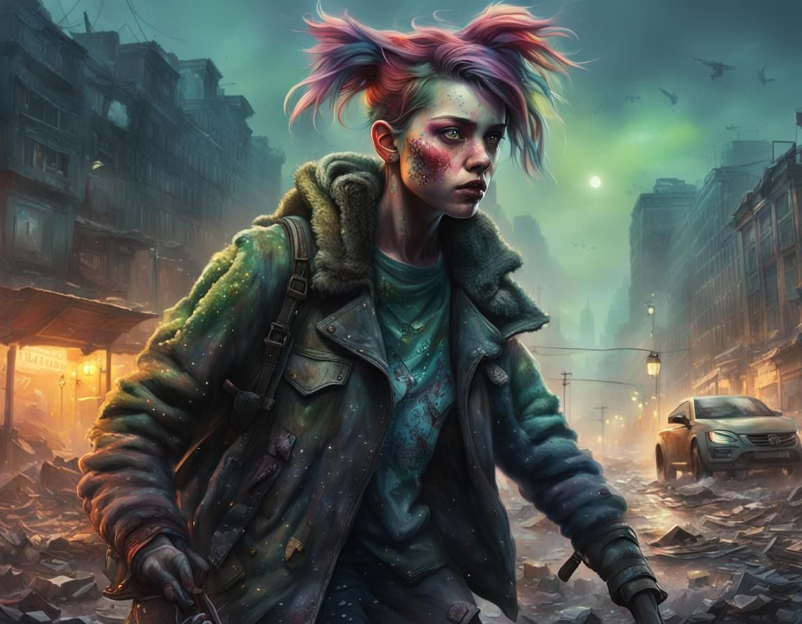 Punk Girl Rides Boar Through Post-Apocalyptic Berlin