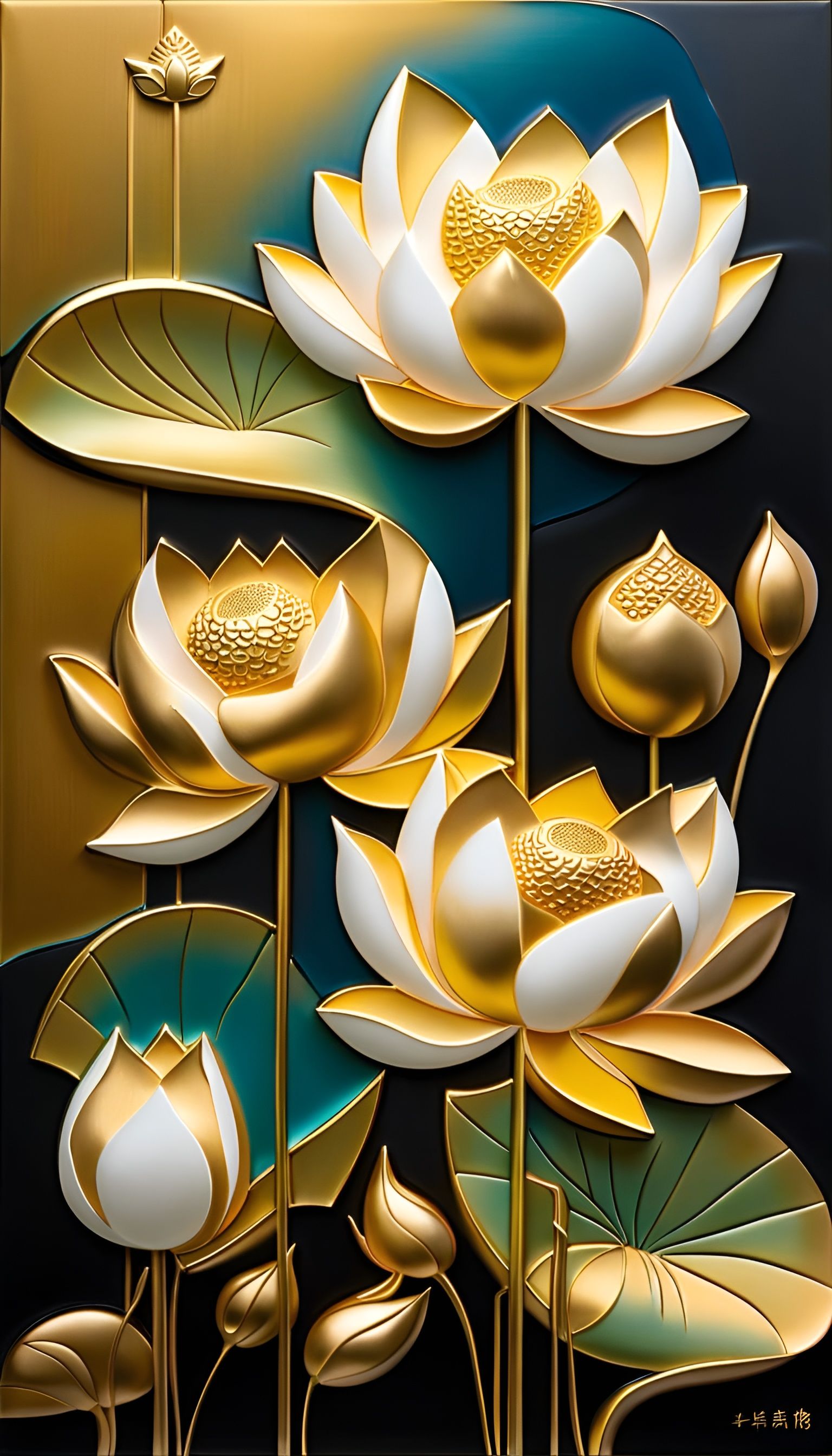 ‘Sacred Lotuses', three-dimensional masterpiece