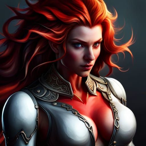 Surreal Dark Fantasy Werewolf Portrait in Deep Color