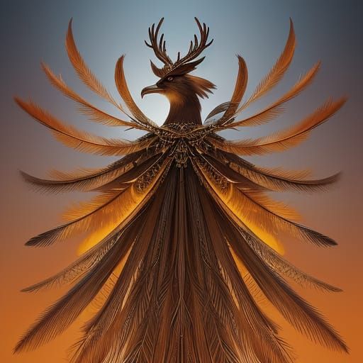 Magical Cuckoo Bird with Ornate Feathers