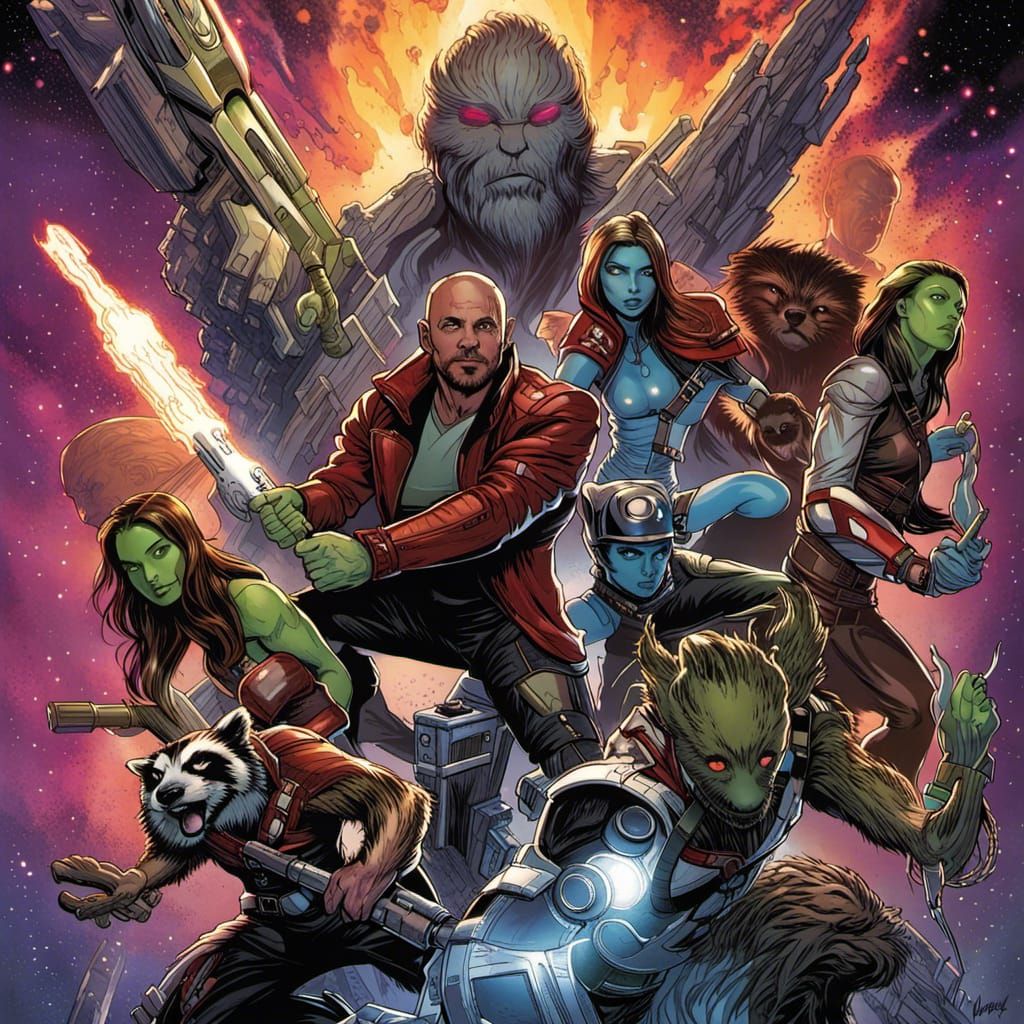 Guardians of the Galaxy in Comic Book Art