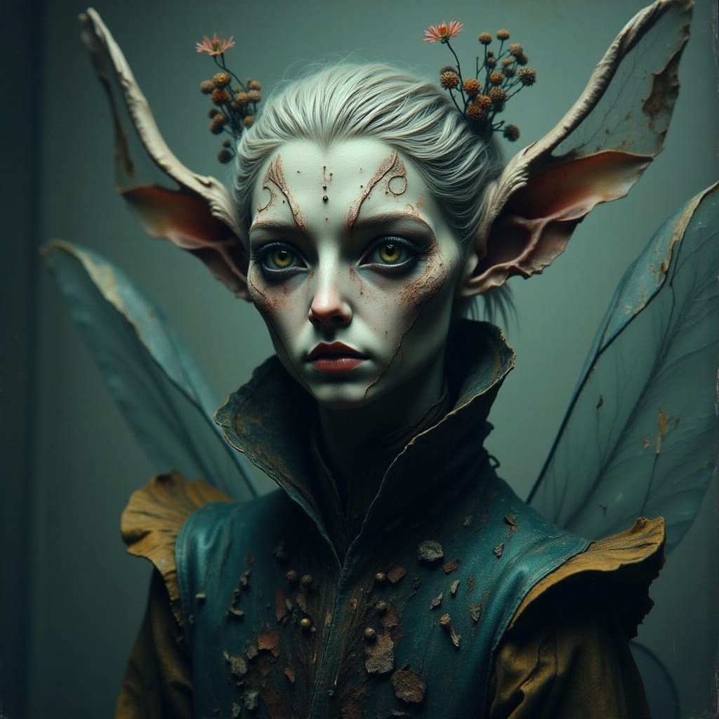 Enchanted Fantasy Being in Whimsical Surrealism Style