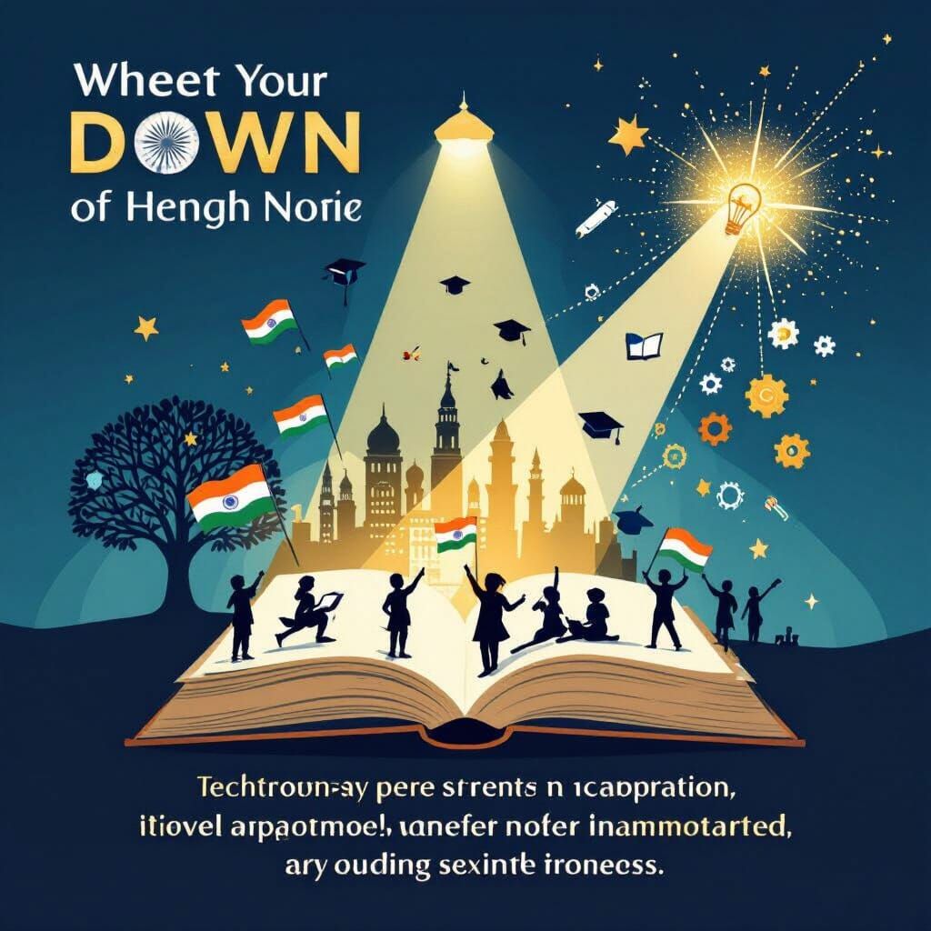 Education Builds Strong Nations Poster Design