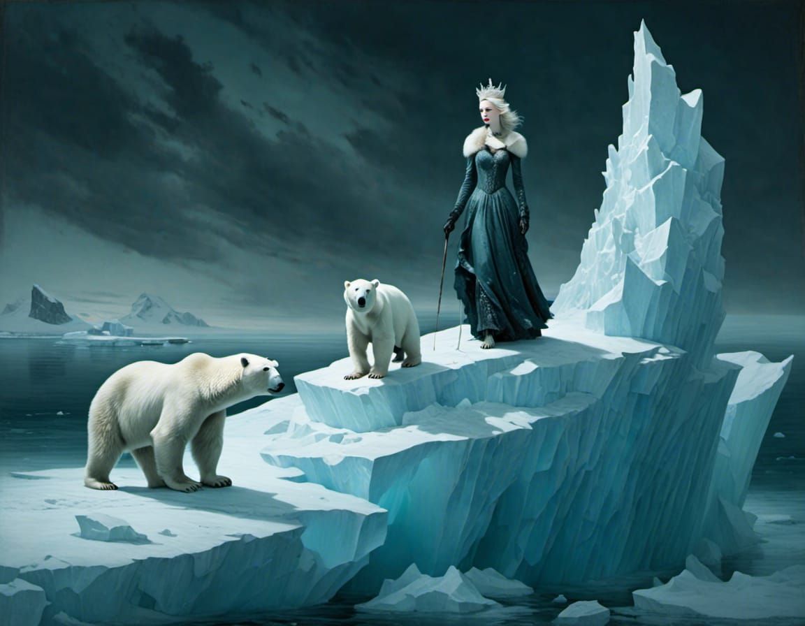 ice queen with polar bears