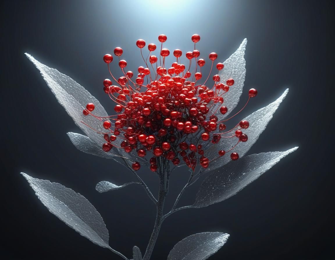 Ethereal Floral Arrangement in Abstract Pixel Art