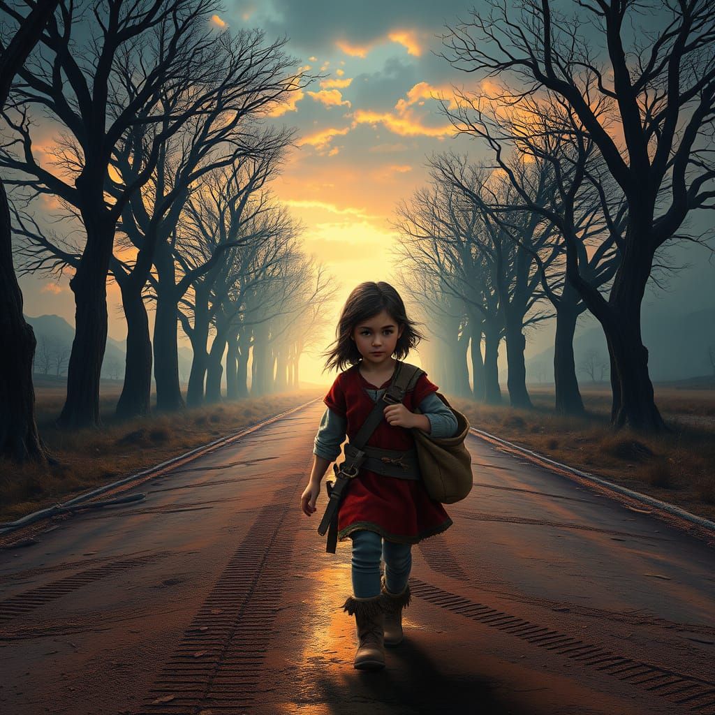 Brave Girl Embarks on Quest Against Ominous Bandits in a Fan...