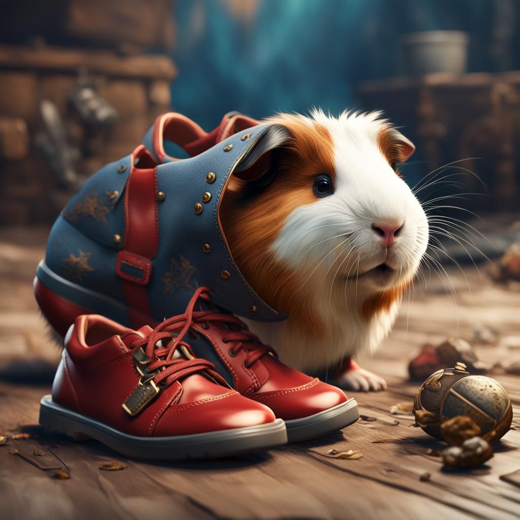 Guinea Pig in Jordans: Detailed Matte Painting