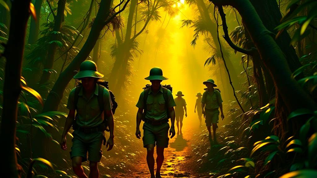 Dramatic Jungle Expedition through Twisted Trees