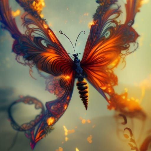 Fire butterfly