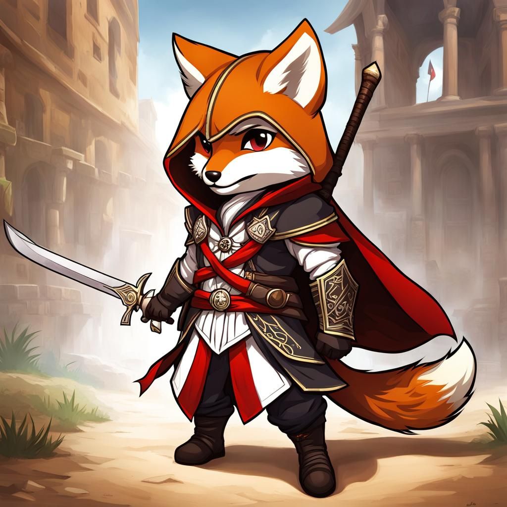 Chibi Assassin's Creed Fox Character
