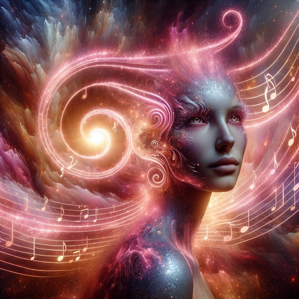 Ethereal Nymph in Musical Stardust Universe