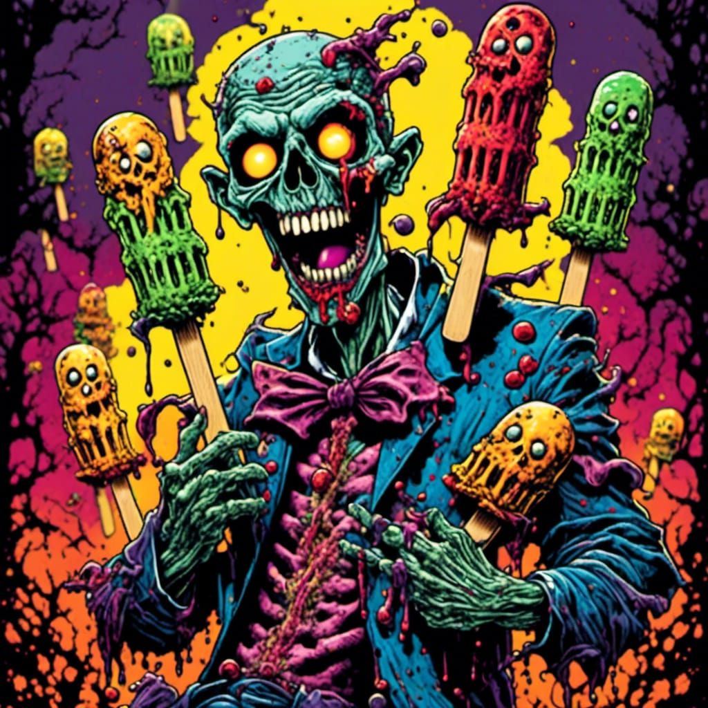 Zombie Popsicles: Dark Art in Comic Book Style