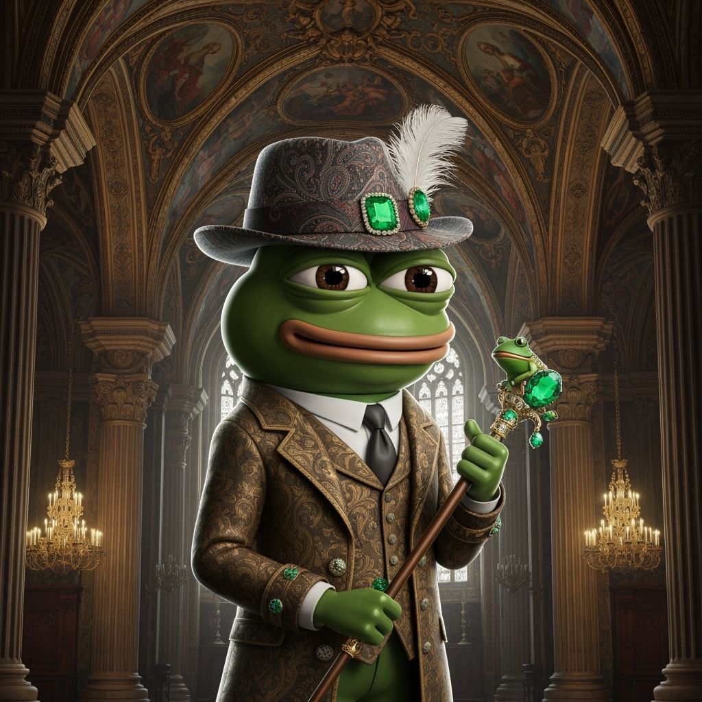 Pepe the Frog in Gothic Victorian Attire