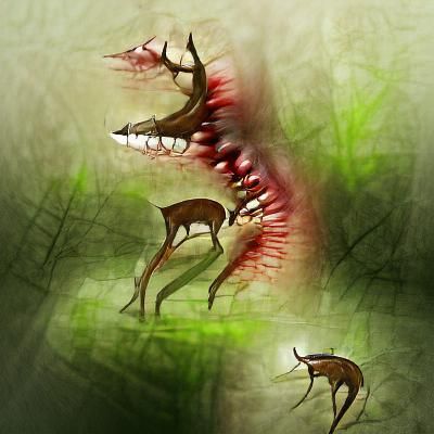 Terrifying Carnivorous Deer Concept Art