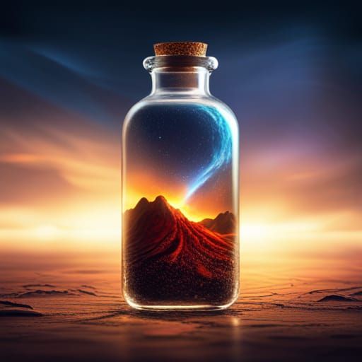 Dinosaur Planet Destruction in a Bottle: Matte Painting