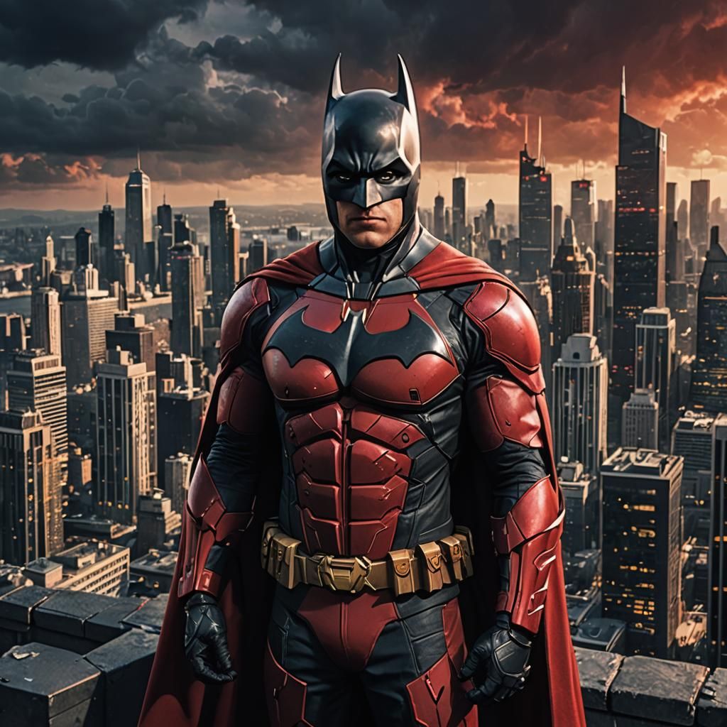 Heroic Red Costume Character in Anime Cosplay