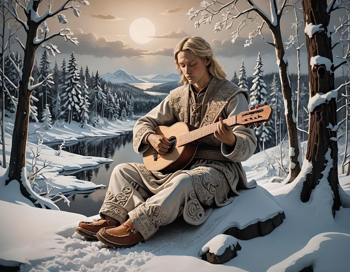 Kalevala-Inspired Scene of Finnish Mythology