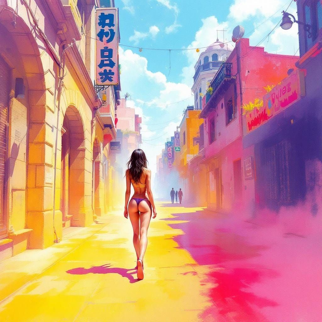 Ethereal Figure in Dreamy Atmospheric Style