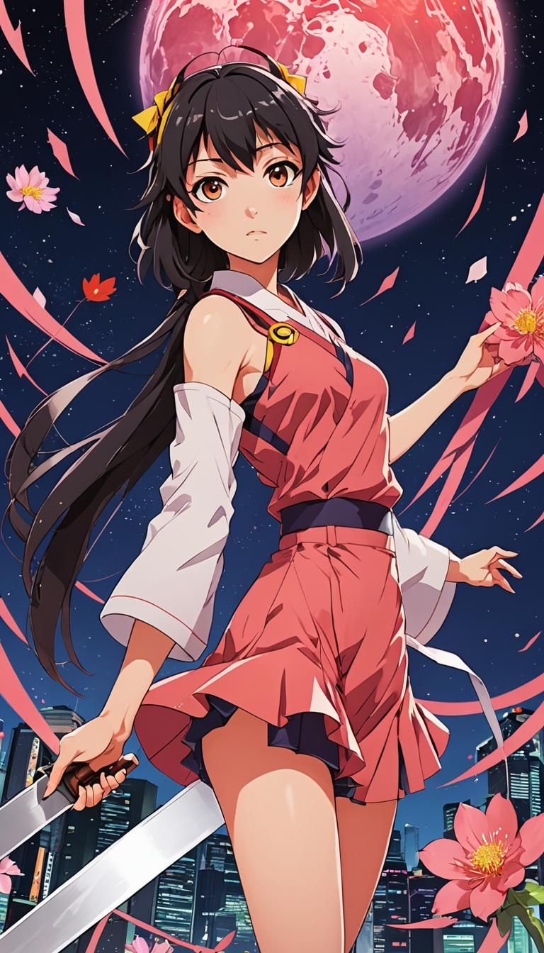Kimonogatari Anime Key Visual Art