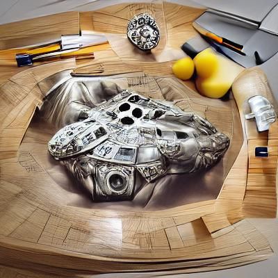 Millennium Falcon in Hyperspace