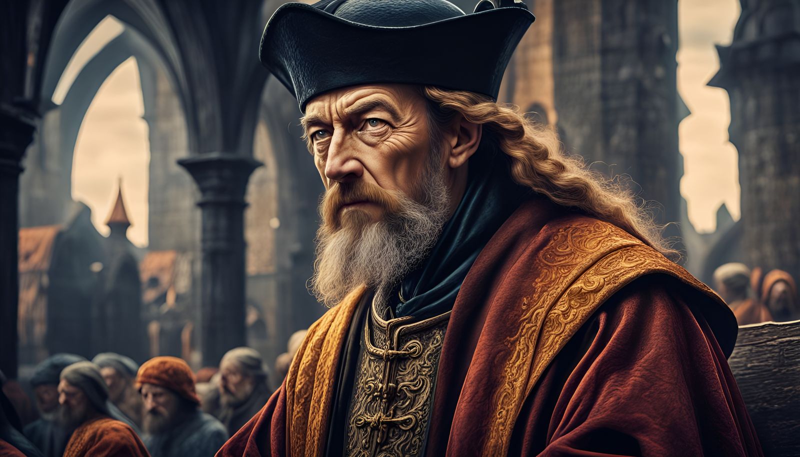 Jan Hus Portrait during middle-age century in concil