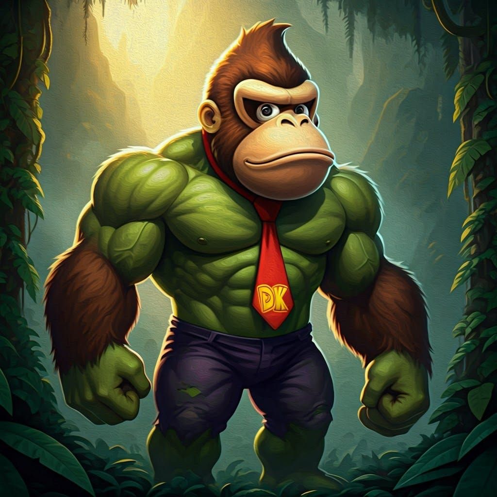 Heroic Chibi Hulk Kong Emerges from the Jungle