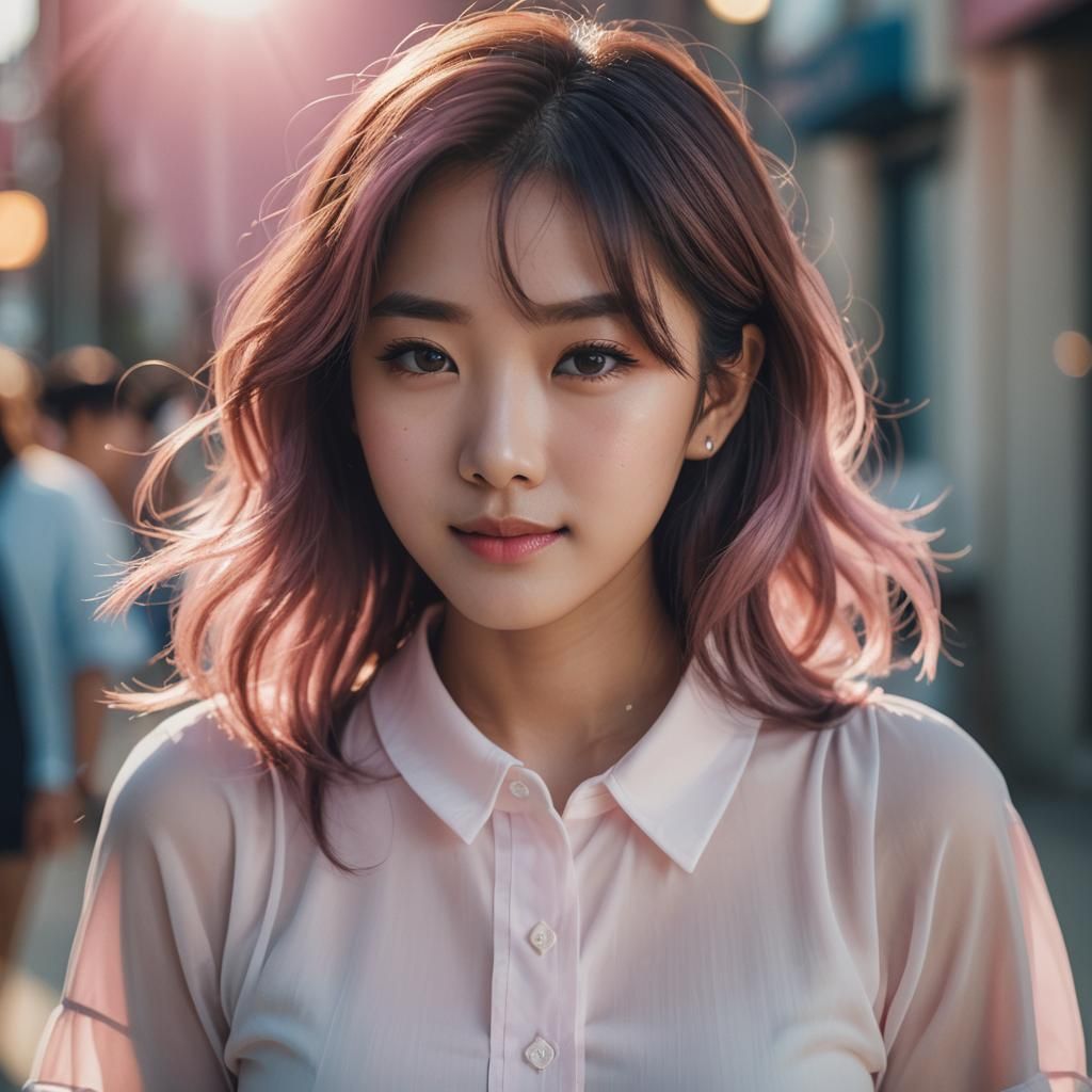 K-Pop Idol Portrait with Cinematic Lighting