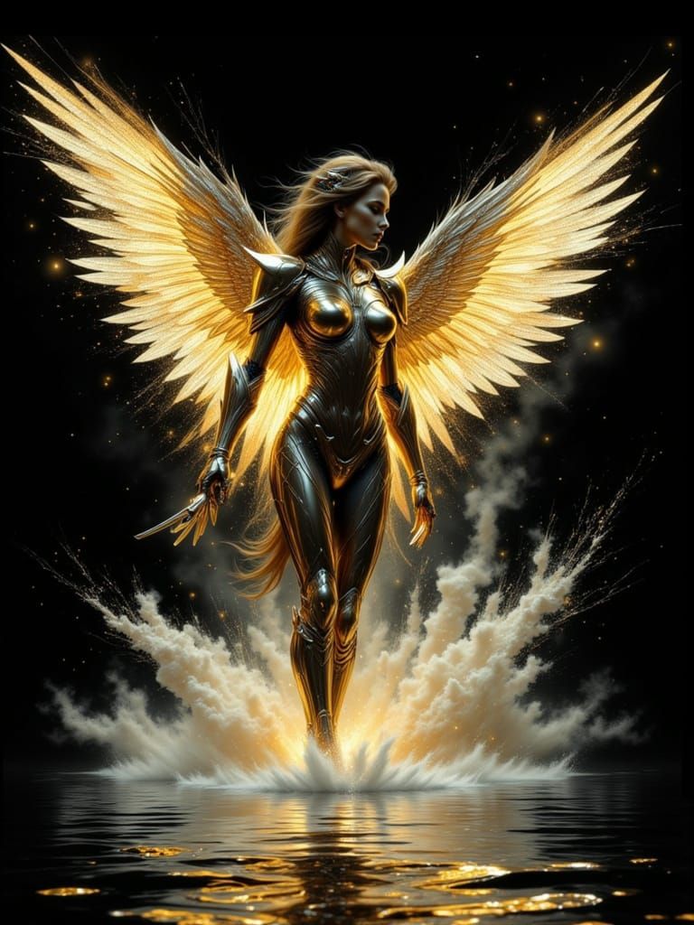 Cyber Angel Dancing on Mercury Lake