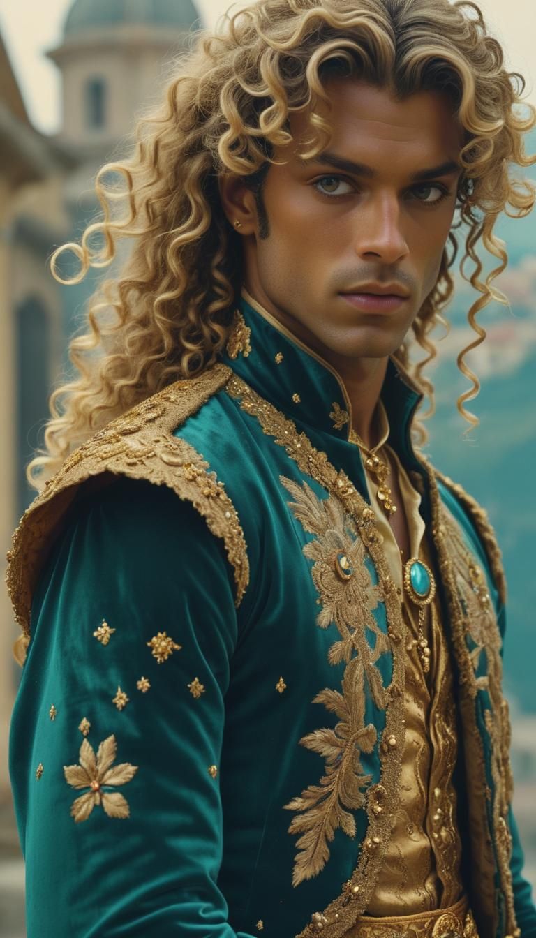 Regal Prince with Golden Eyes in 1800s Italy