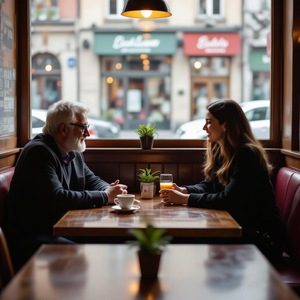 Couple Reunites at Nostalgic Cafe with Fresh Flowers
