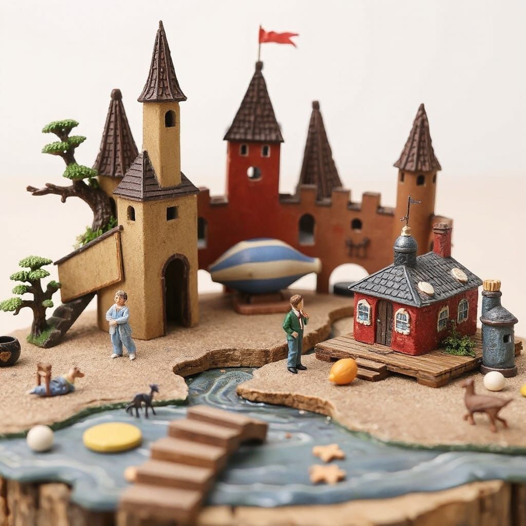 Puppet Microworlds: A Surreal Miniature Scene