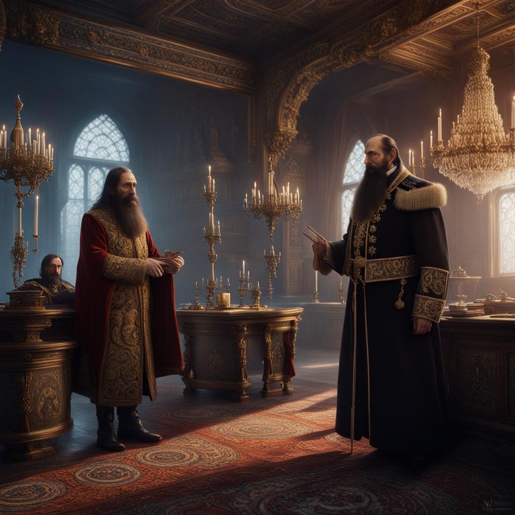 Rasputin and the Tsar: Detailed Fantasy Concept Art