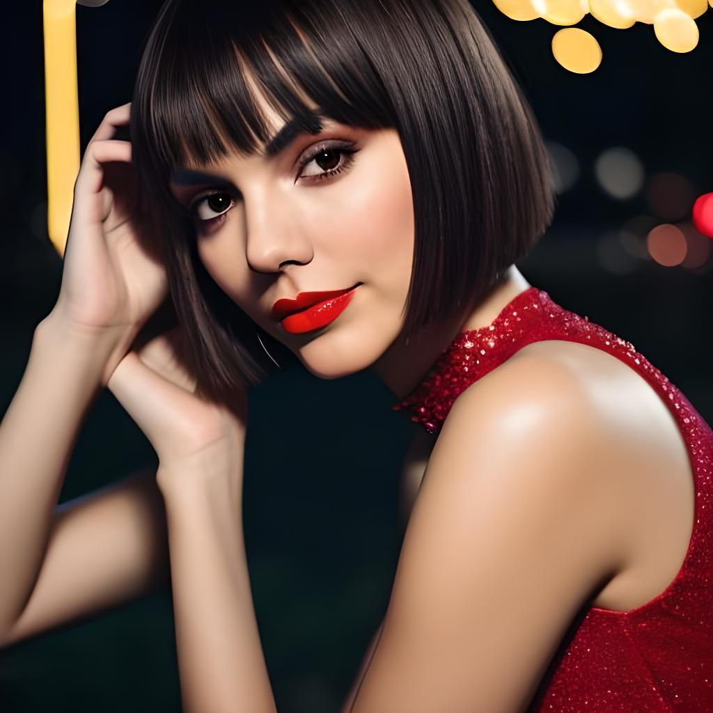 Victoria Justice in Red Dress, Professional Portrait
