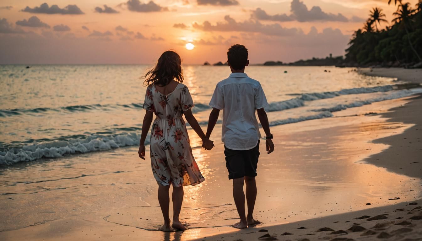 Romantic Sunset on Tropical Beach: Professional Photography