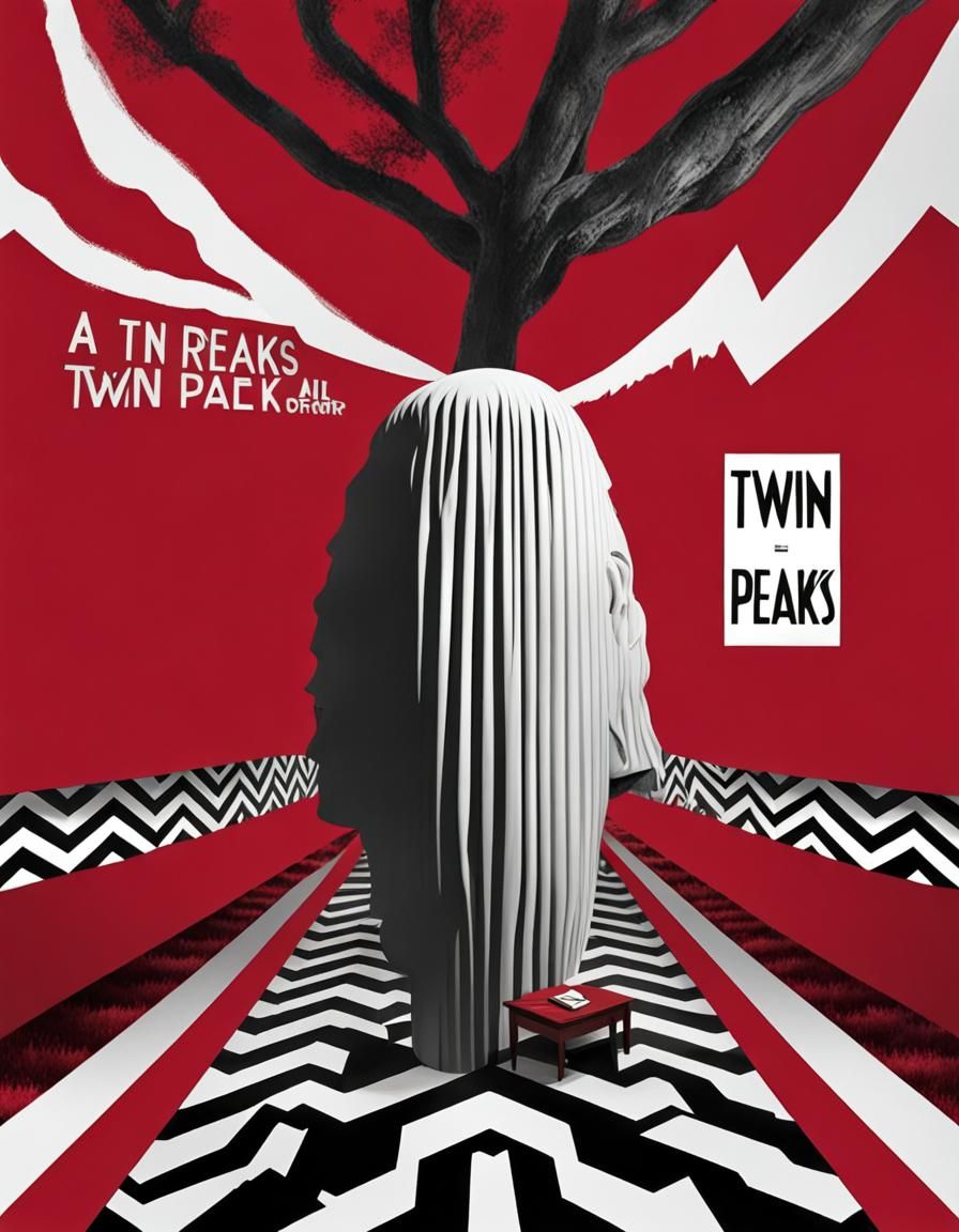 Twin Peaks Film Poster in Retro Style